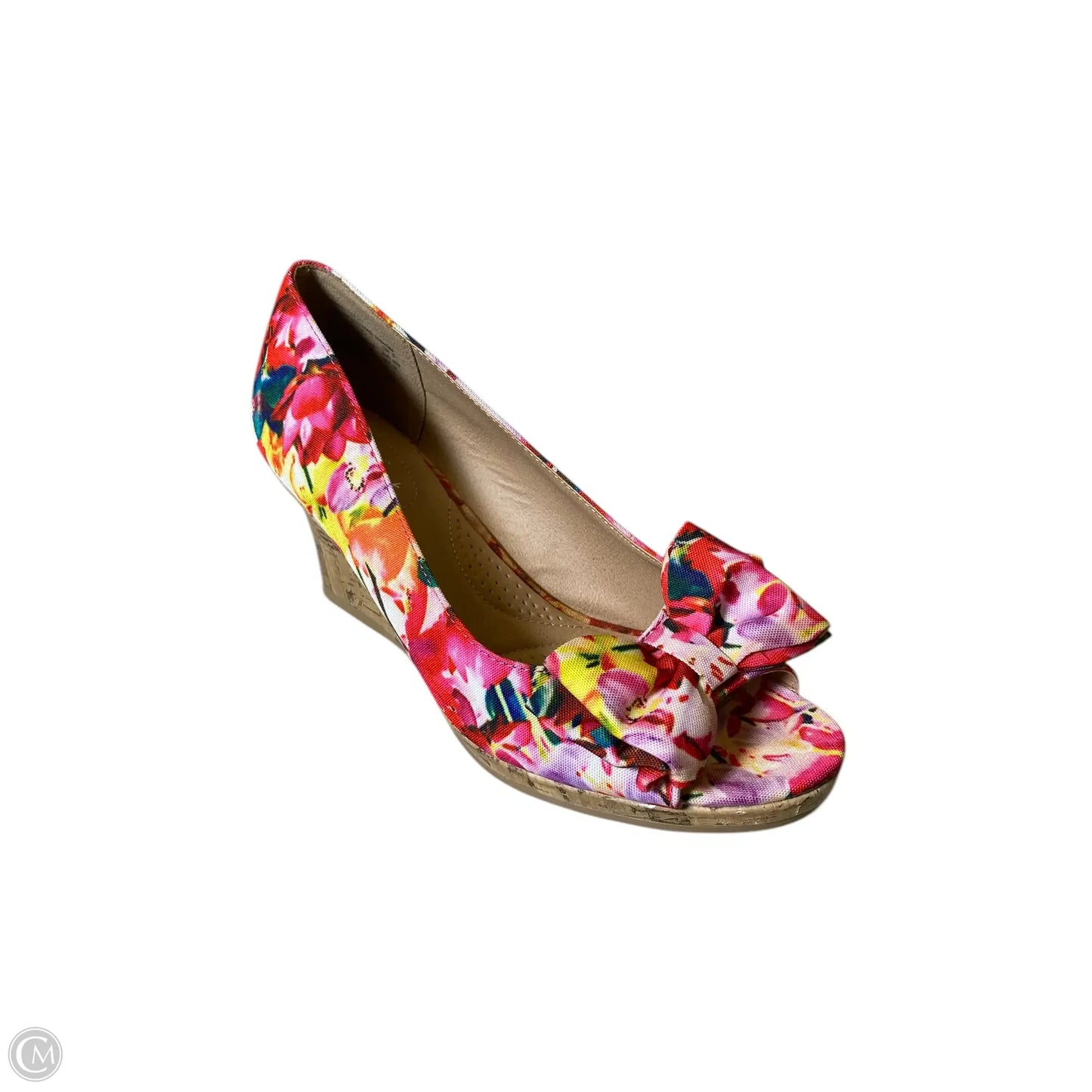 Shoes Heels Wedge By Dexflex In Floral Print, Size: 9