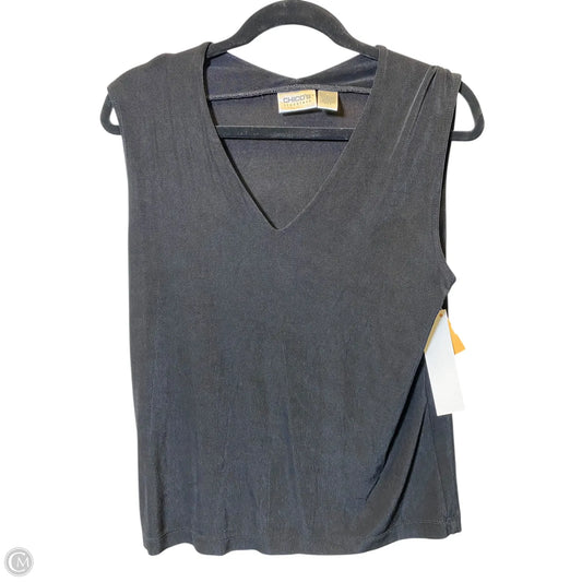 Top Sleeveless By Chicos In Black, Size: L