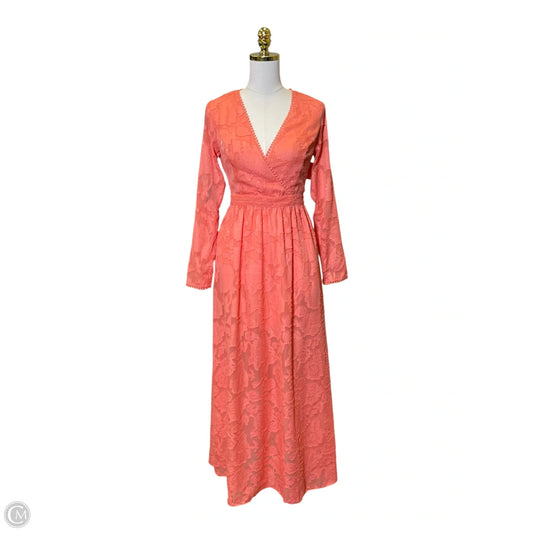 Dress Casual Maxi By Bebe In Coral, Size: S