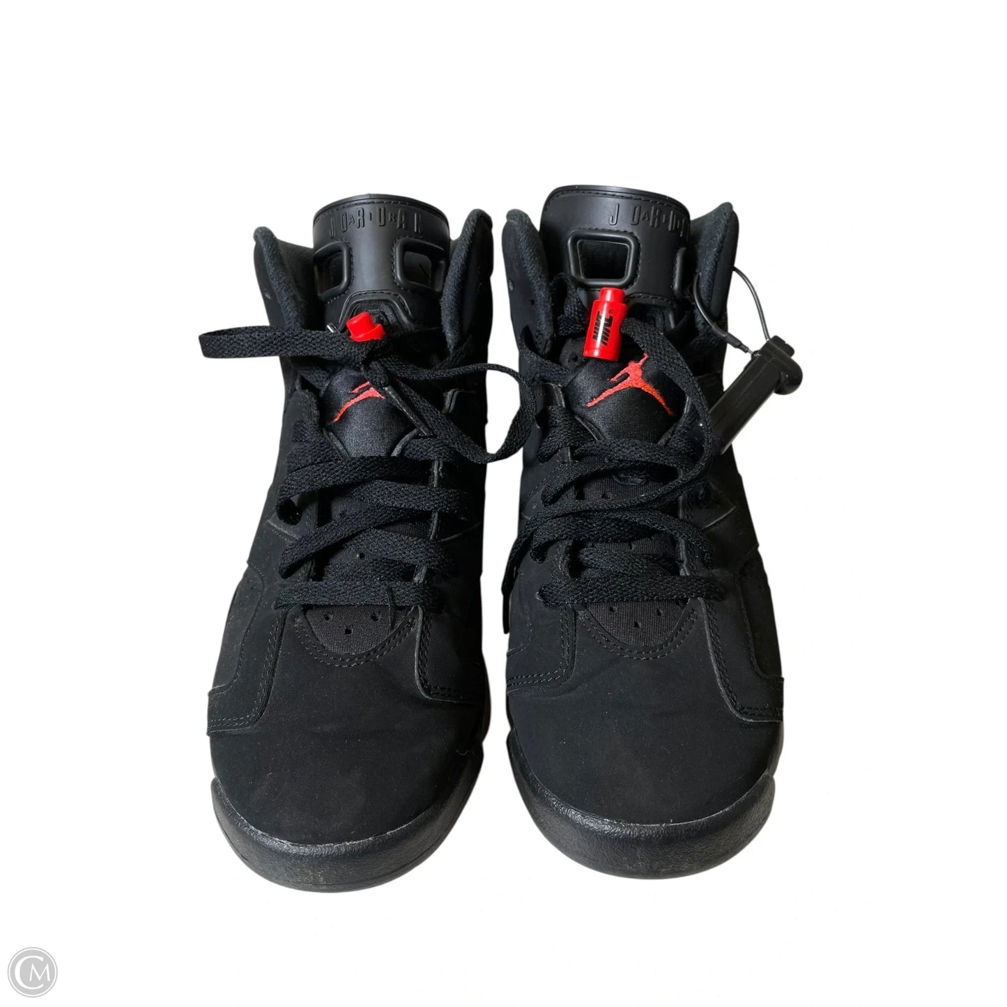 Shoes Luxury Designer By Jordan In Black & Red, Size: 6.5Y