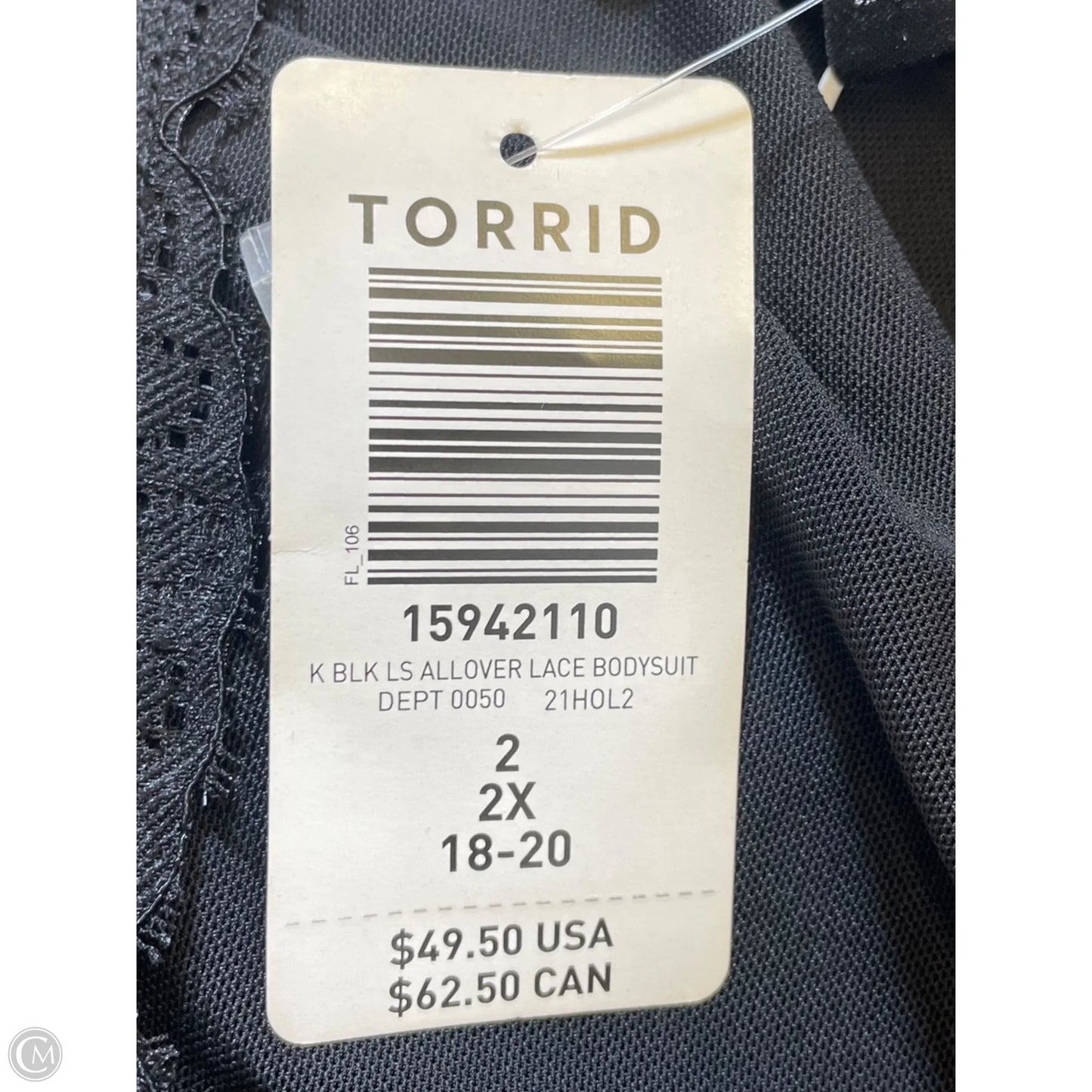 Bodysuit By Torrid In Black, Size: 2x