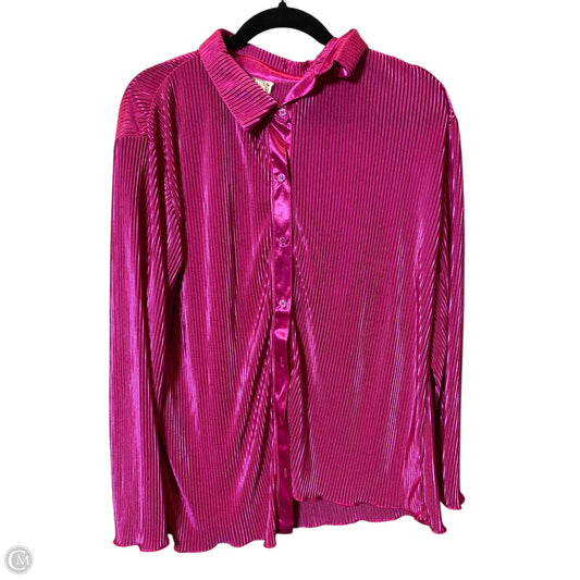 Top Long Sleeve By Clothes Mentor In Pink, Size: Xl