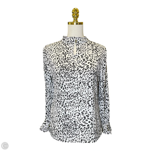Blouse Long Sleeve By Dkny In Animal Print, Size: S