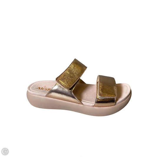 Sandals Heels Platform By Alegria In Rose Gold, Size: 8.5