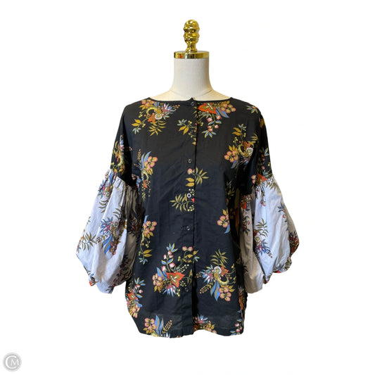 Top Short Sleeve By Loft In Multi-colored, Size: S