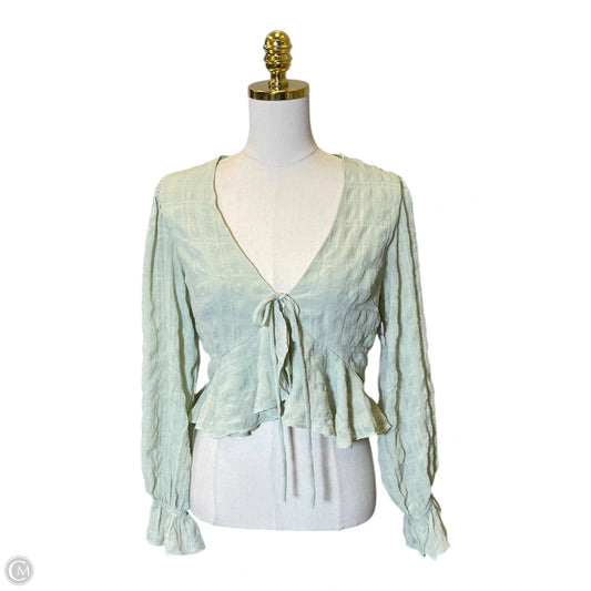 Top Long Sleeve By Mable In Green, Size: M