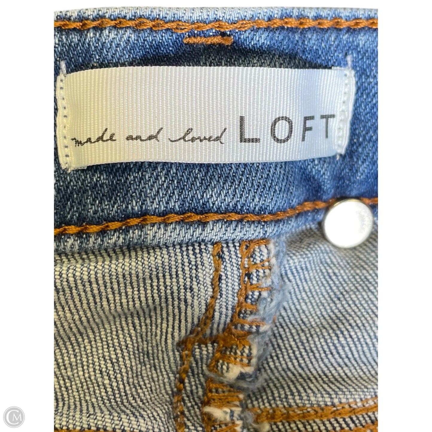Jeans Flared By Loft In Blue Denim, Size: 16