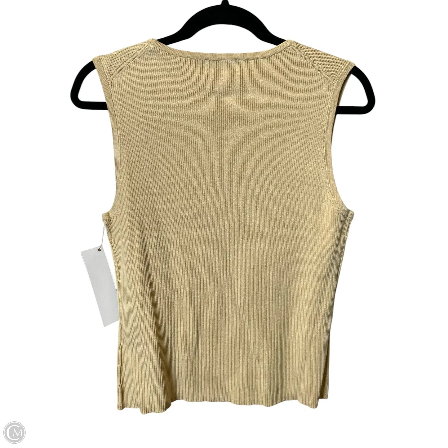 Top Sleeveless By Oliver Perry In Beige, Size: L