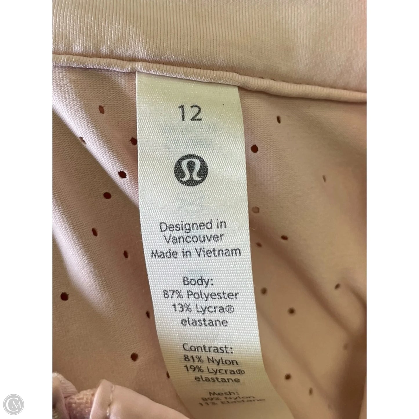 Athletic Jacket By Lululemon In Pink, Size: L