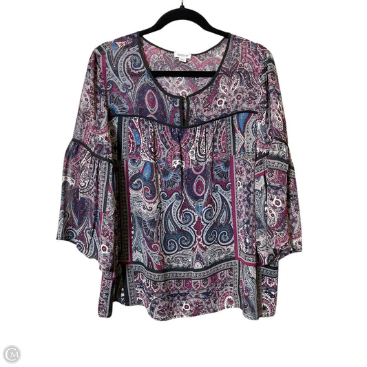 Top Long Sleeve By Westport In Multi-colored, Size: L