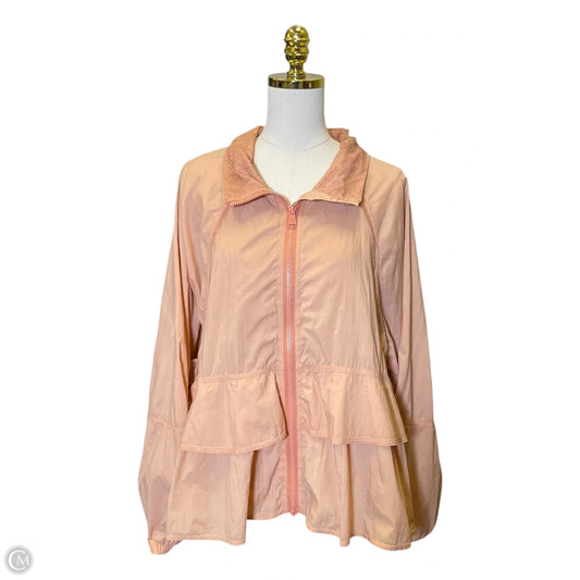 Athletic Jacket By Free People In Pink, Size: L