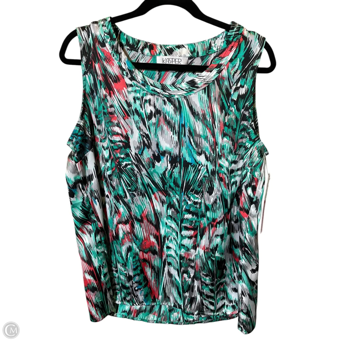 Top Sleeveless By Kasper In Multi-colored, Size: L