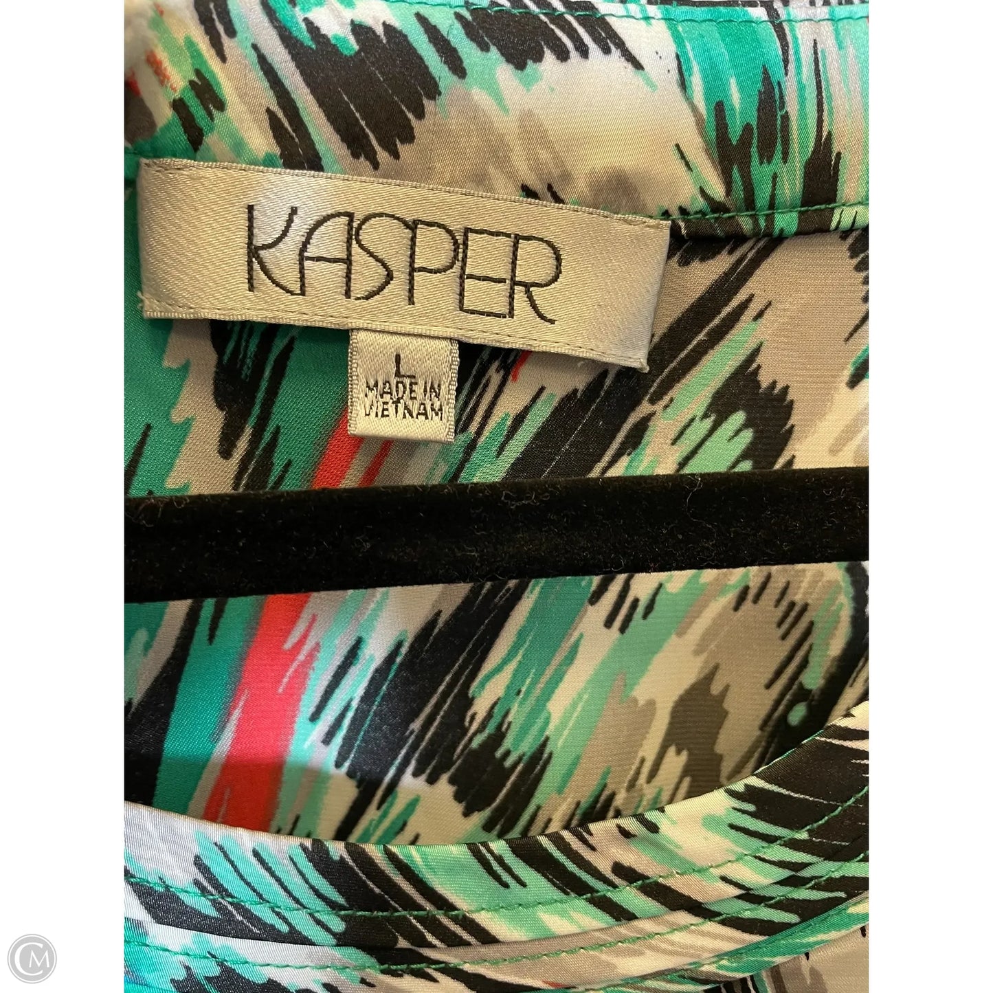 Top Sleeveless By Kasper In Multi-colored, Size: L