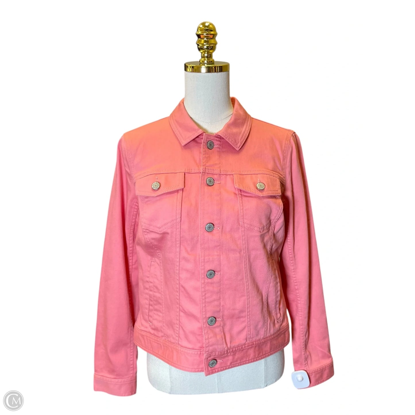 Jacket Denim By Talbots In Pink, Size: S