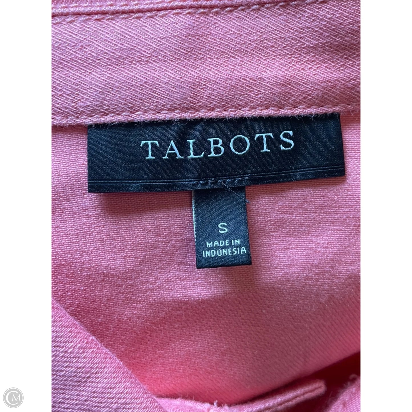 Jacket Denim By Talbots In Pink, Size: S