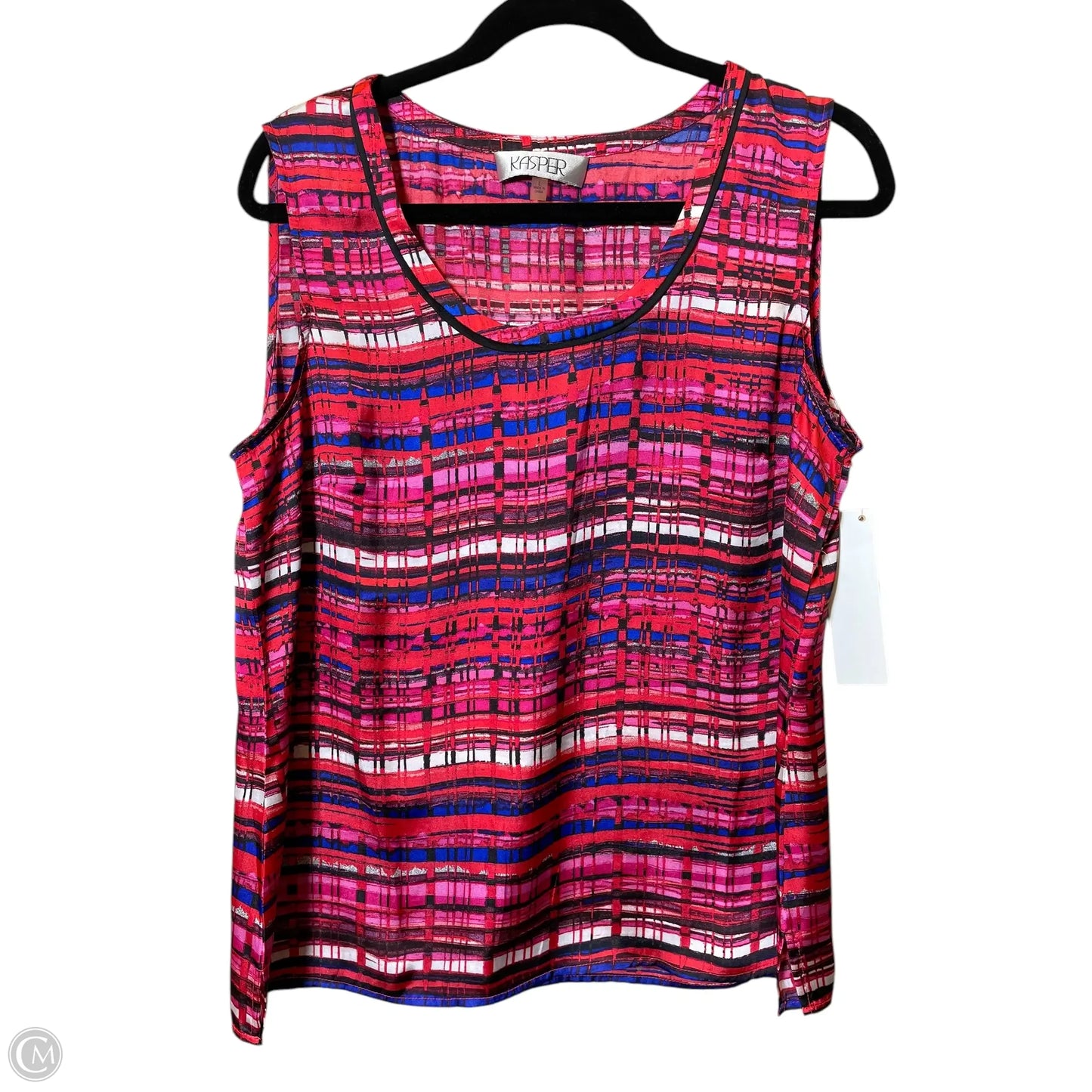 Top Sleeveless By Kasper In Multi-colored, Size: L