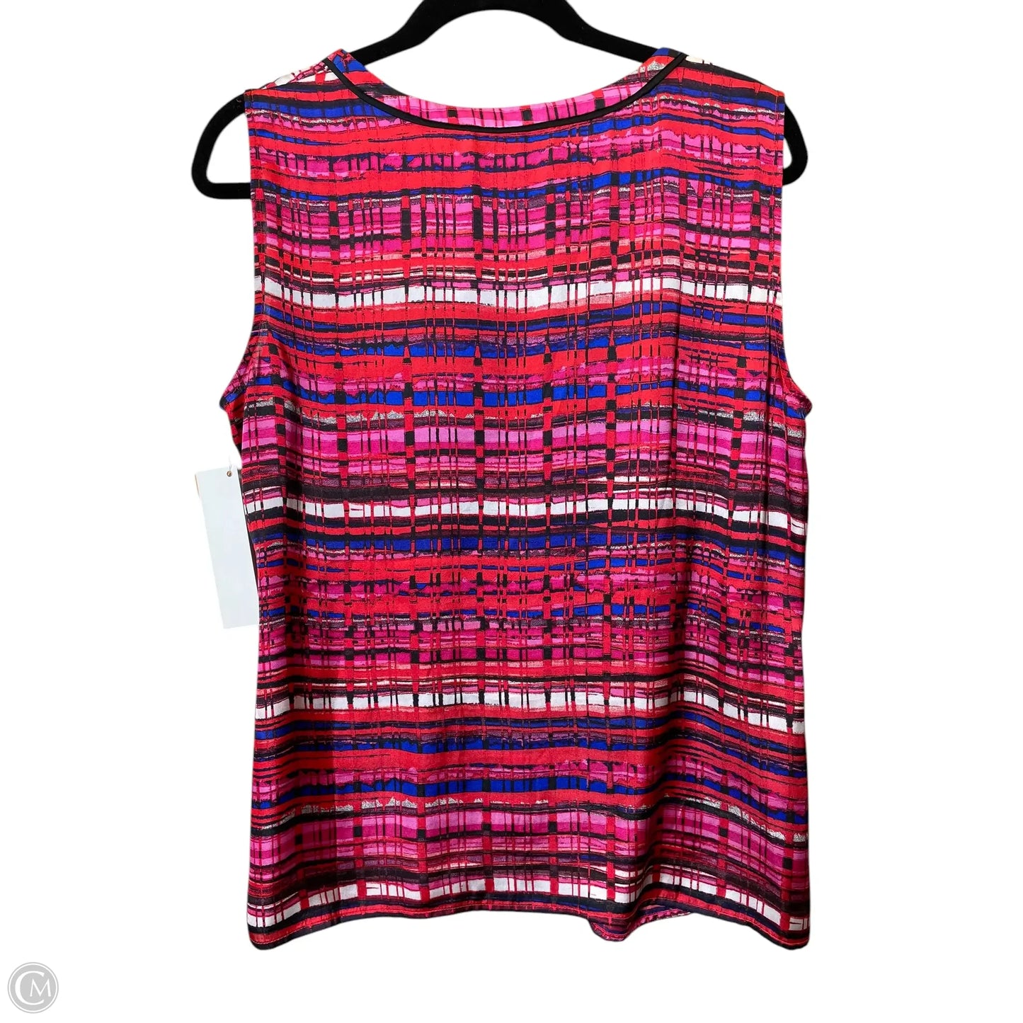 Top Sleeveless By Kasper In Multi-colored, Size: L