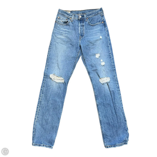 Jeans Straight By Levis In Blue Denim, Size: 2