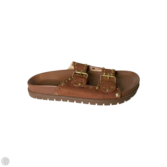 Sandals Flats By Jf In Brown, Size: 6.5