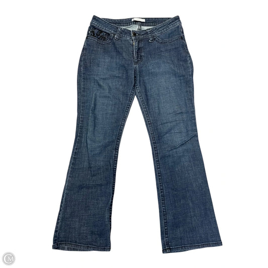 Jeans Flared By Lee In Blue Denim, Size: 10