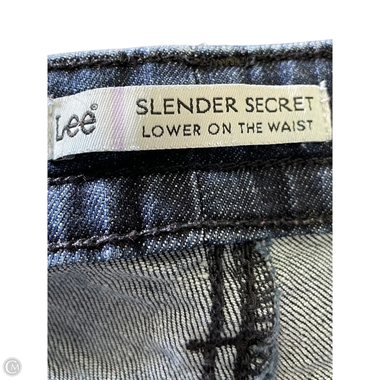 Jeans Flared By Lee In Blue Denim, Size: 10