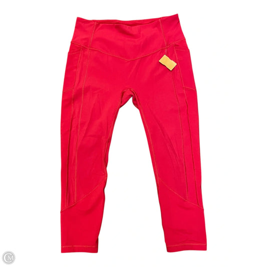 Athletic Leggings By Lululemon In Red, Size: L
