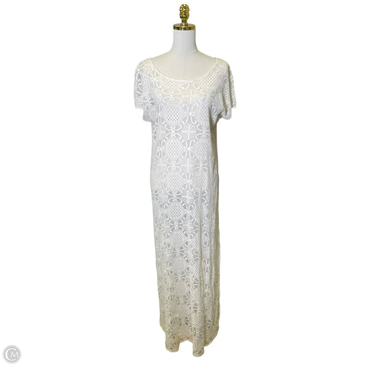 Dress Casual Maxi By Clothes Mentor In Cream, Size: L