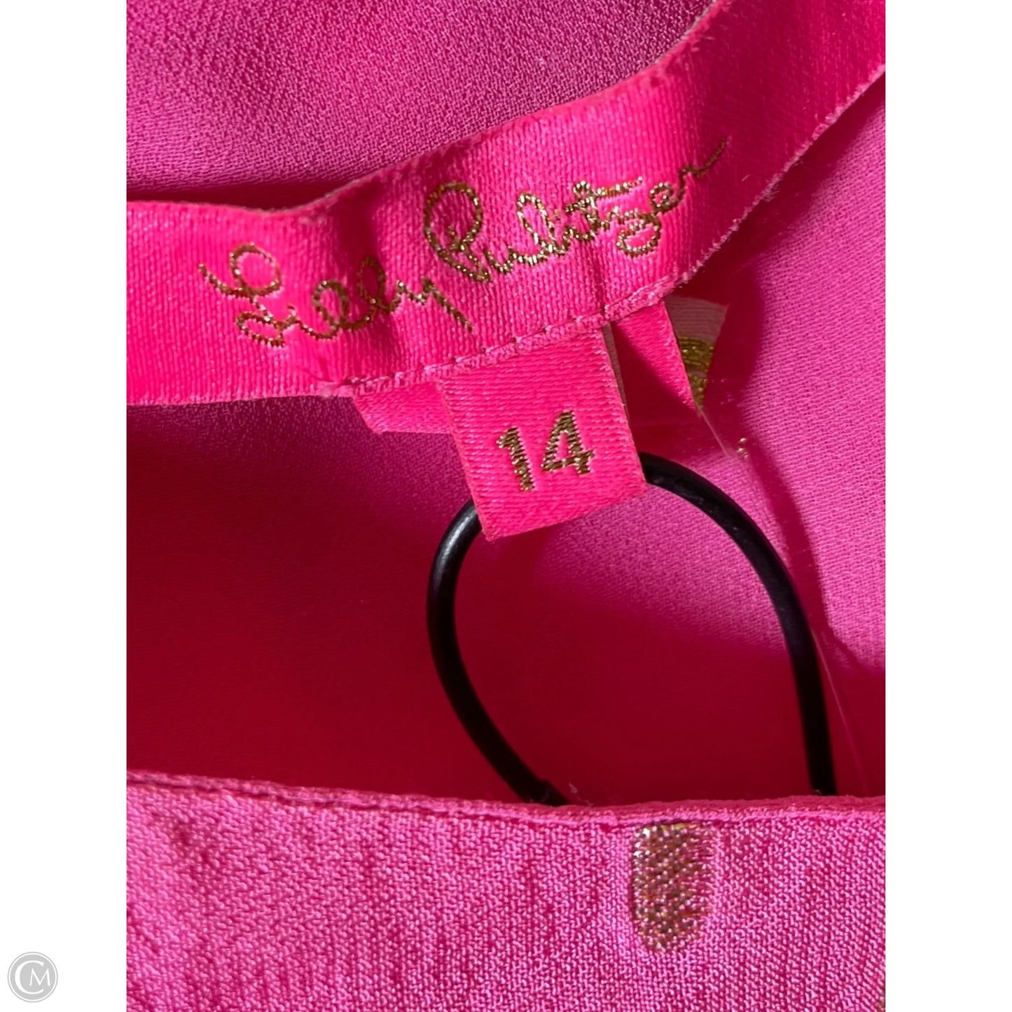 Top Sleeveless Designer By Lilly Pulitzer In Gold & Pink, Size: L