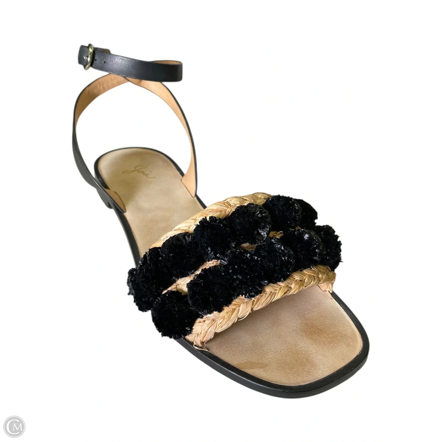 Sandals Flats By Joie In Black & Tan, Size: 7.5