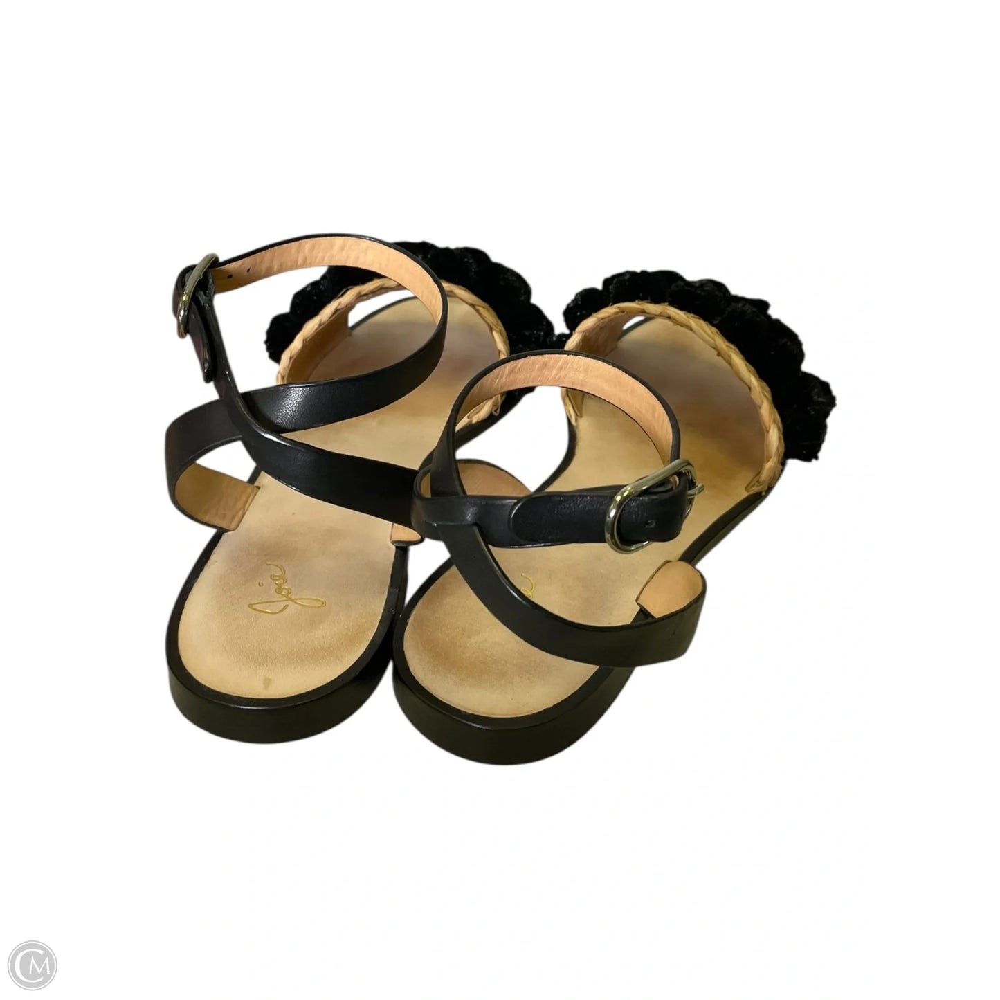 Sandals Flats By Joie In Black & Tan, Size: 7.5