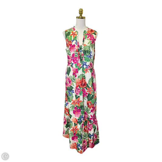 Dress Casual Maxi By London Times In Floral Print, Size: L