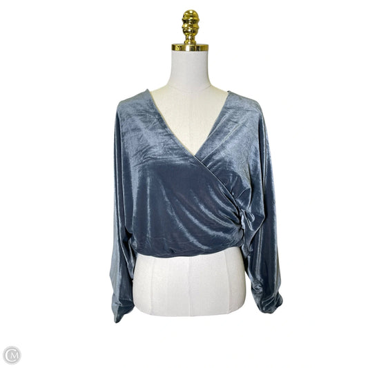 Top Long Sleeve By Express In Grey, Size: Xs
