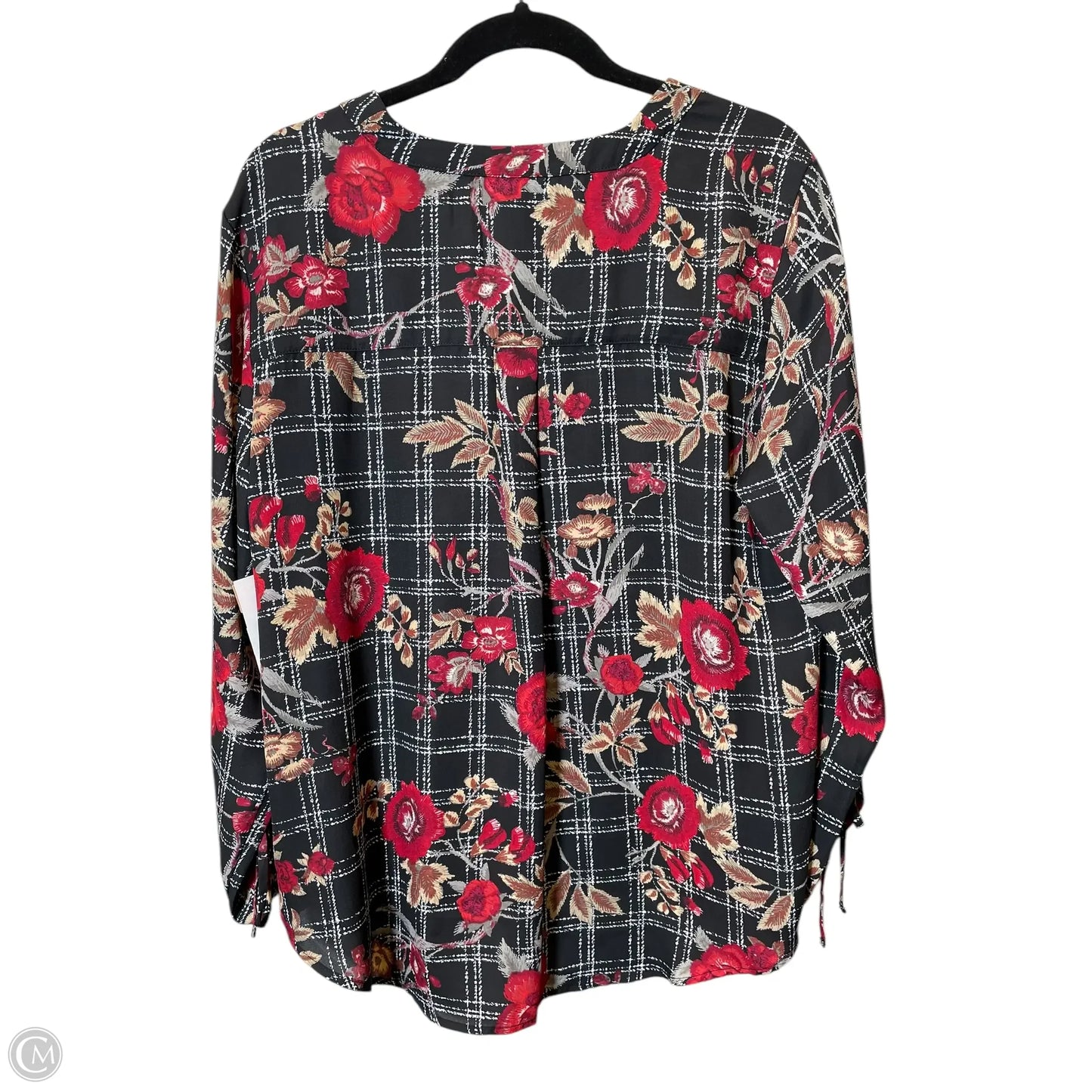 Top Long Sleeve By Roz And Ali In Floral Print, Size: Xl