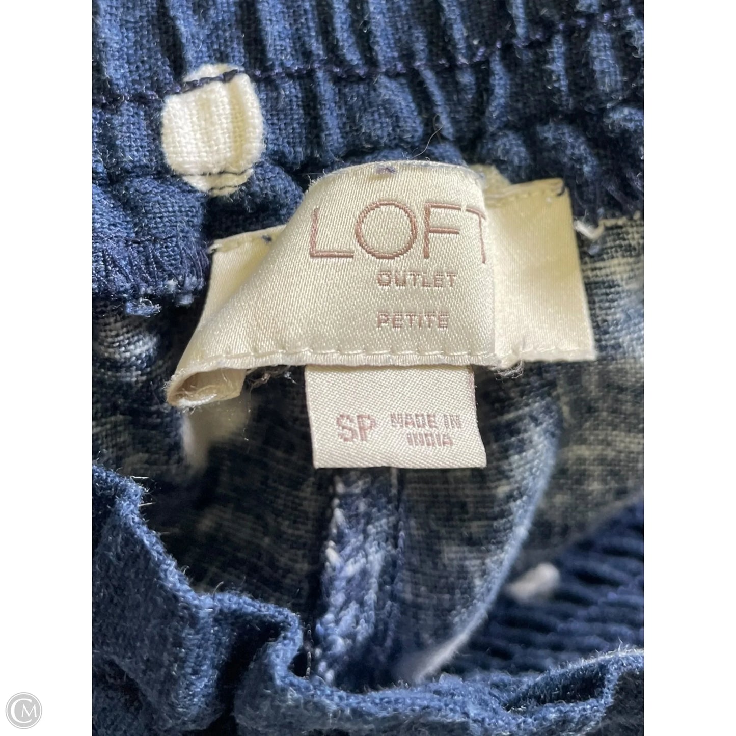 Pants Lounge By Loft In Blue & White, Size: S