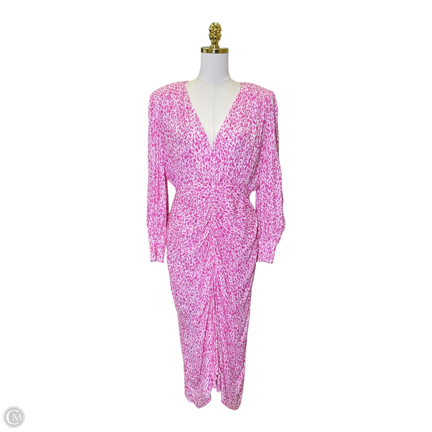 Dress Casual Maxi By Clothes Mentor In Pink & White, Size: Xl