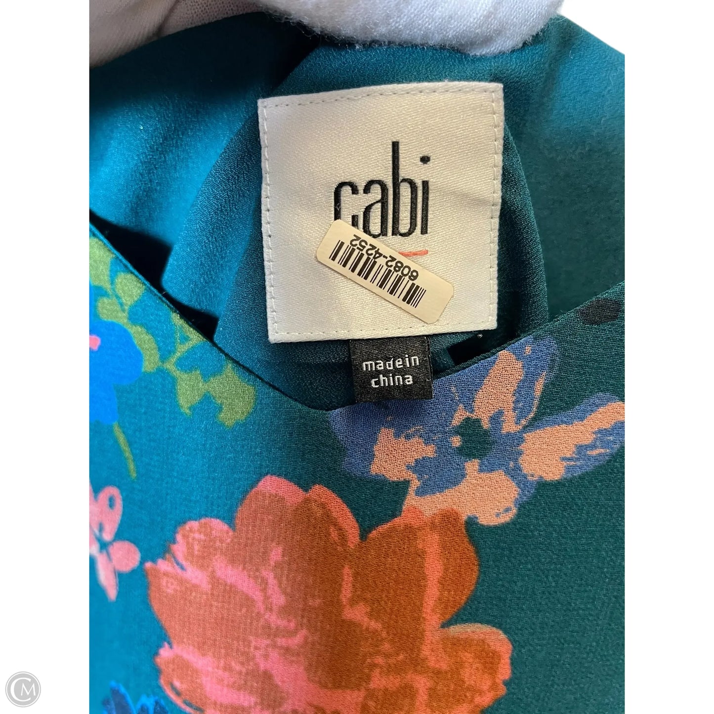 Top Sleeveless By Cabi In Floral Print, Size: L