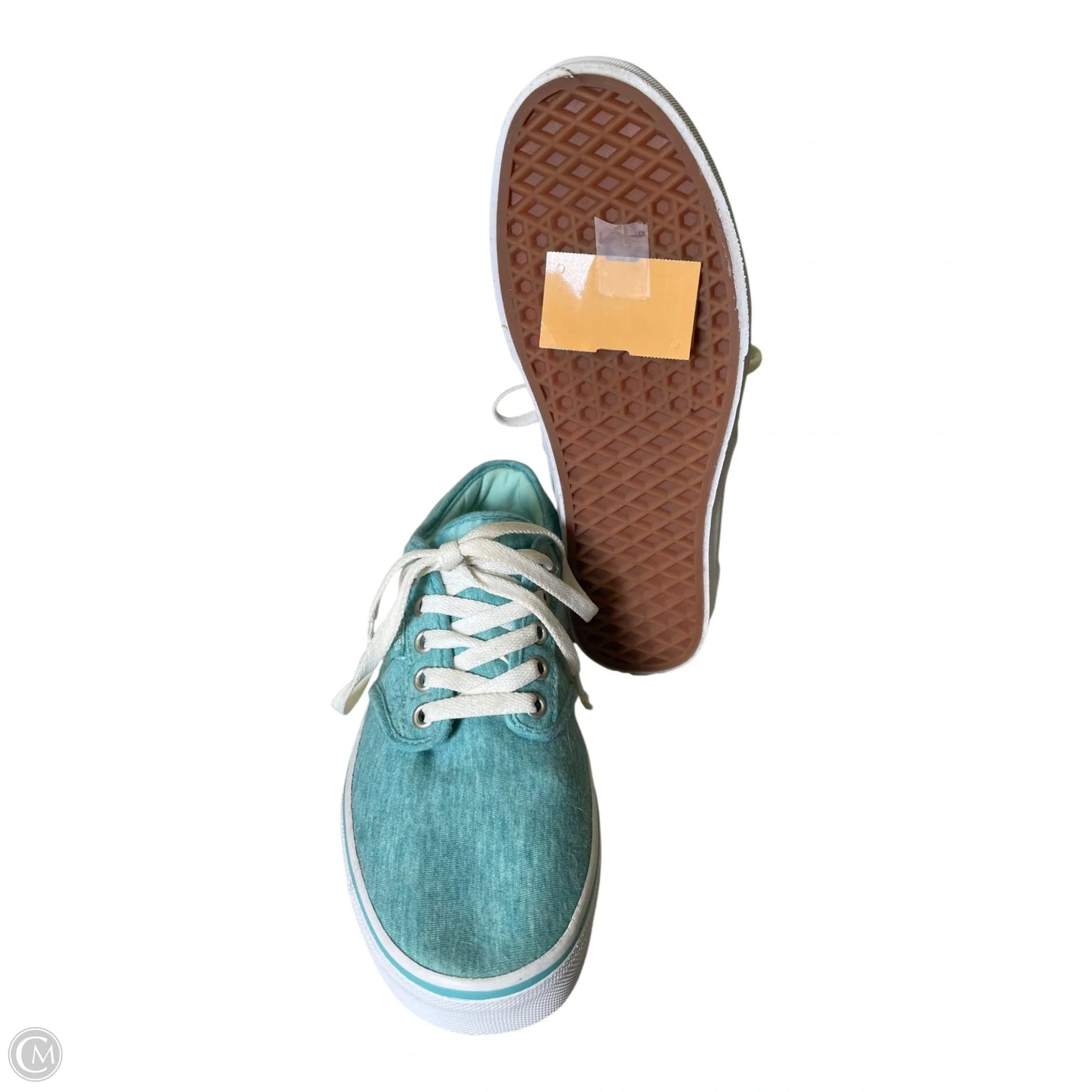 Shoes Flats By Vans In Teal, Size: 9