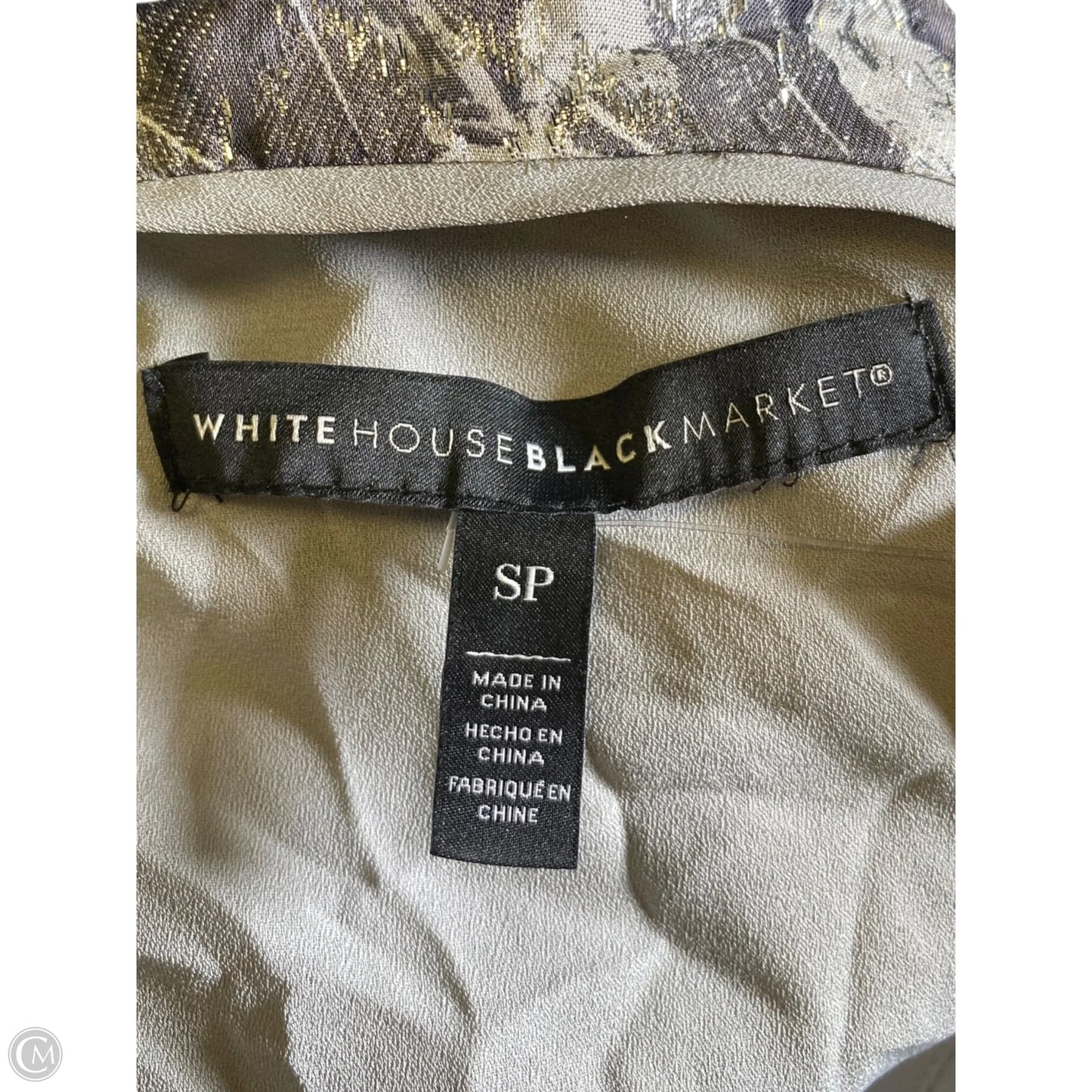 Dress Casual Short By White House Black Market In Silver, Size: S