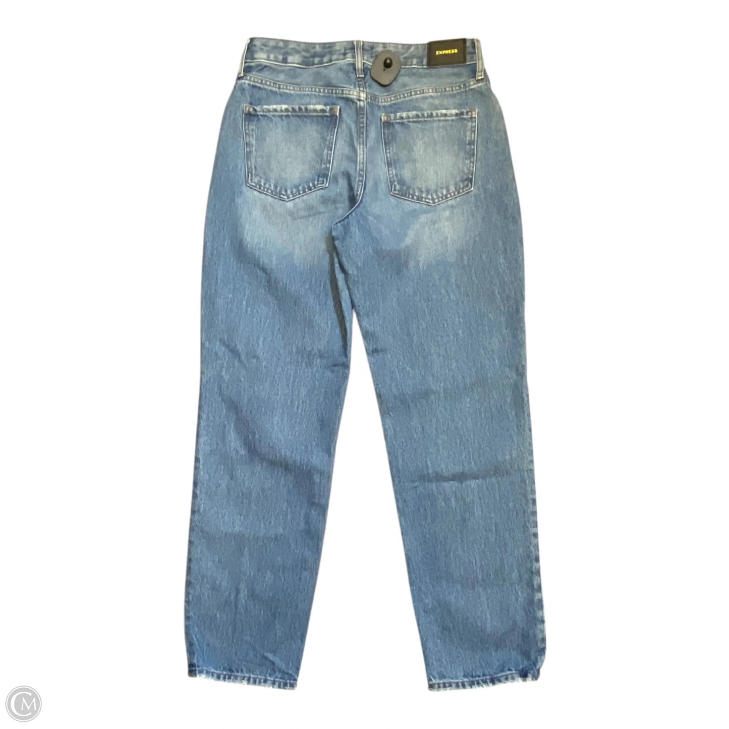 Jeans Straight By Express In Blue Denim, Size: 0