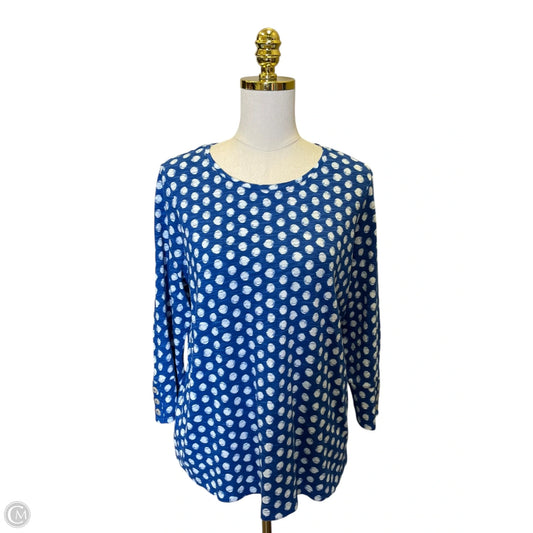 Top Long Sleeve By Chicos In Polkadot Pattern, Size: L