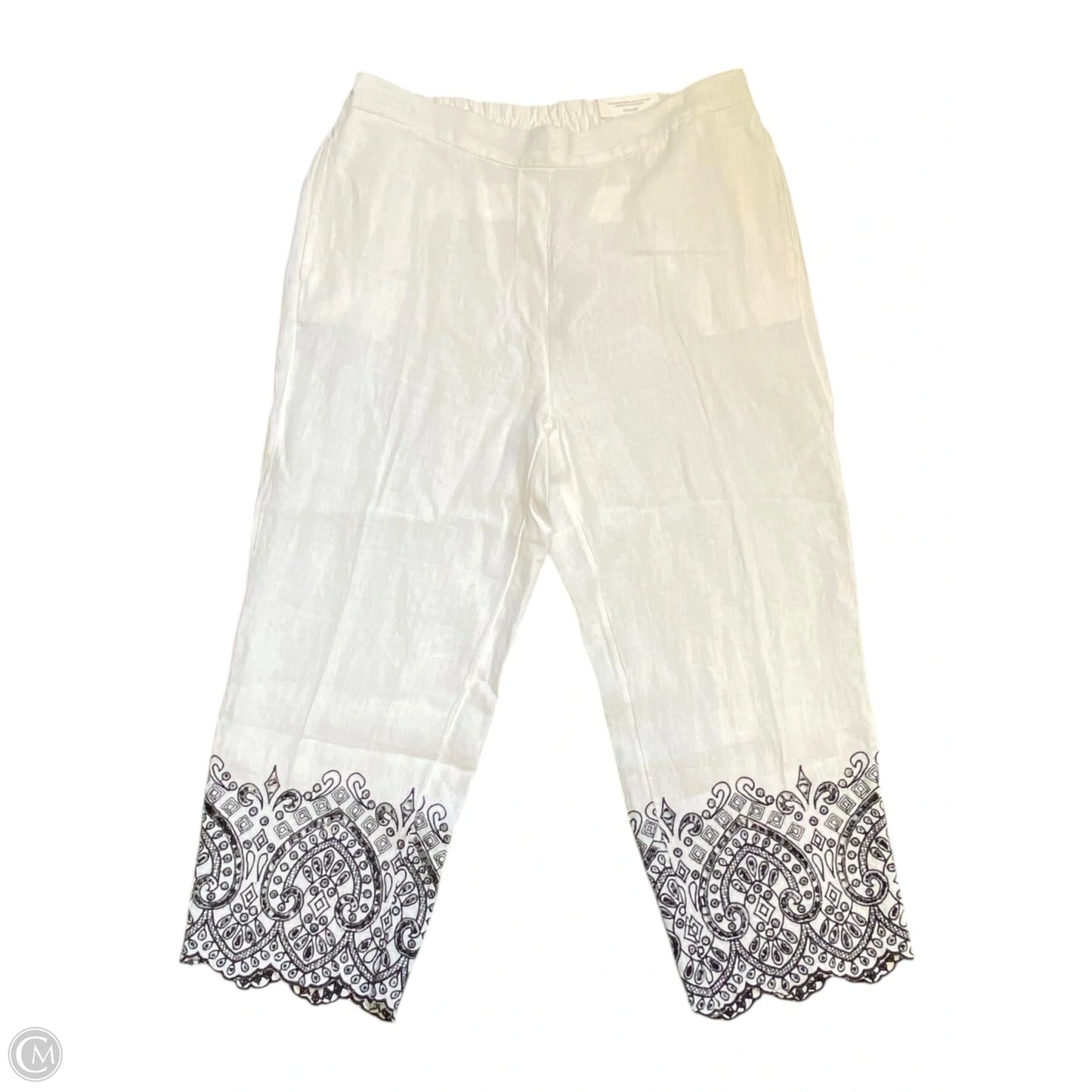 Pants Linen By Chicos In Cream, Size: 10