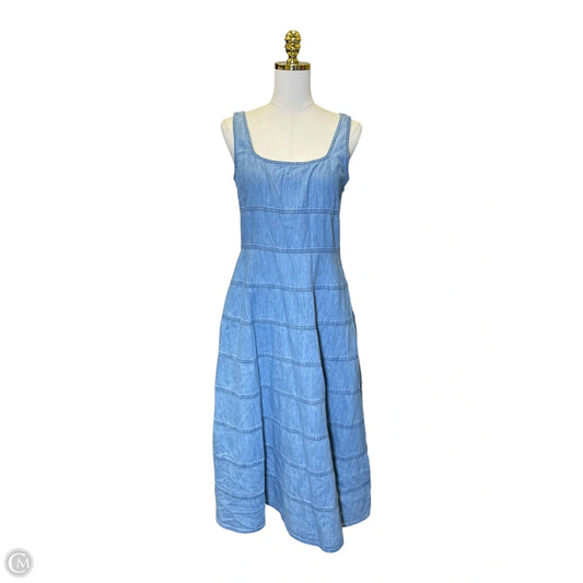 Dress Casual Maxi By Loft In Blue Denim, Size: M