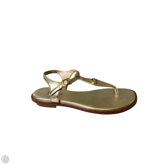 Sandals Flats By Michael By Michael Kors In Gold, Size: 6
