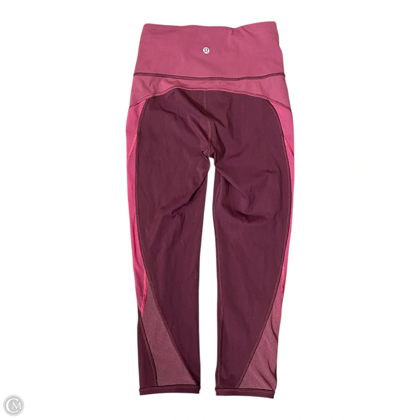 Athletic Capris By Lululemon In Maroon, Size: S