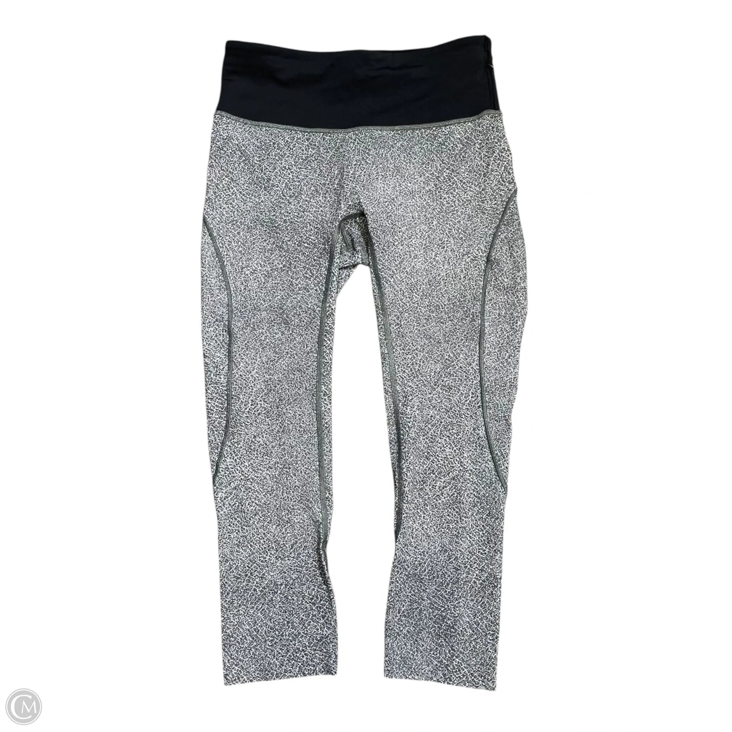 Athletic Capris By Lululemon In Black & White, Size: S