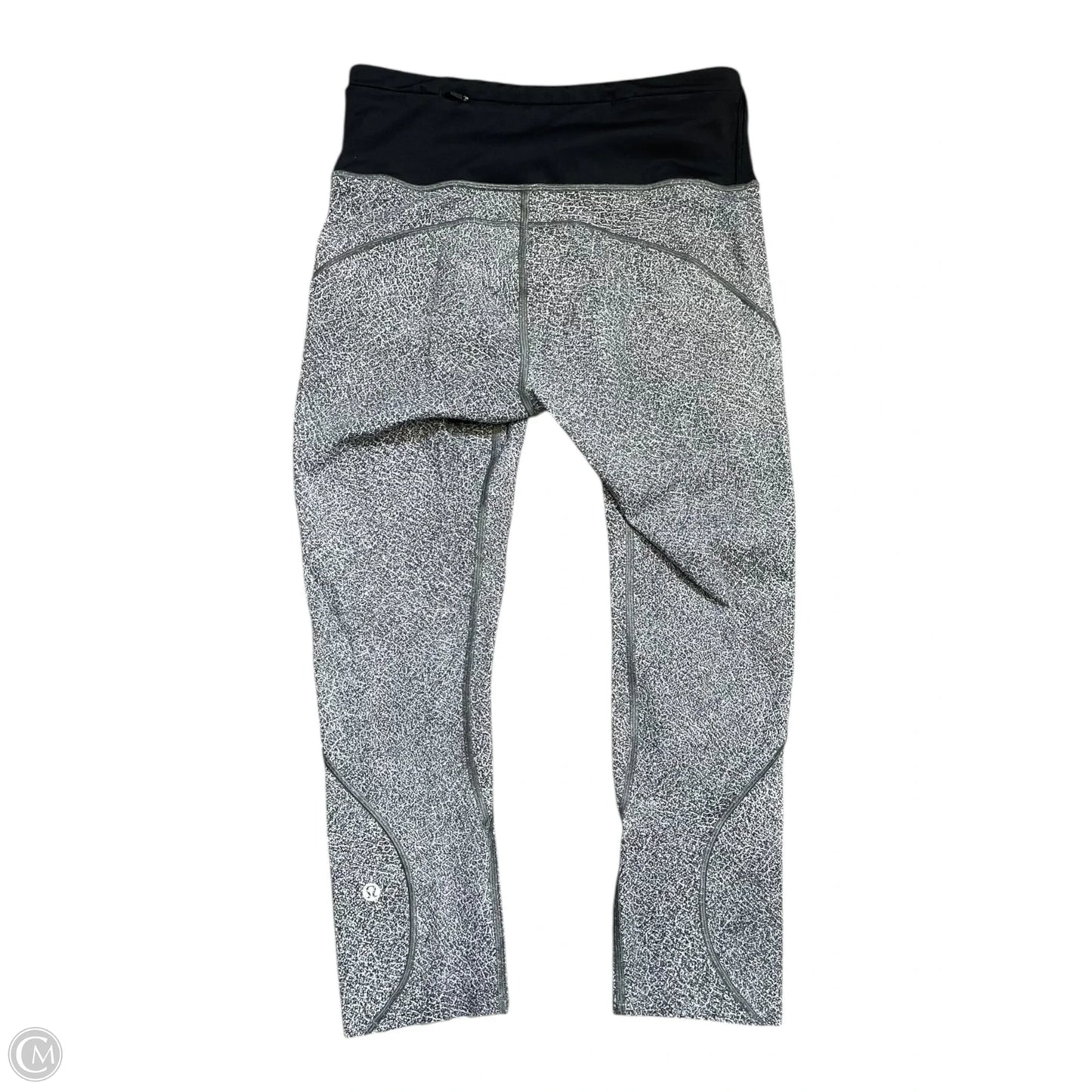 Athletic Capris By Lululemon In Black & White, Size: S