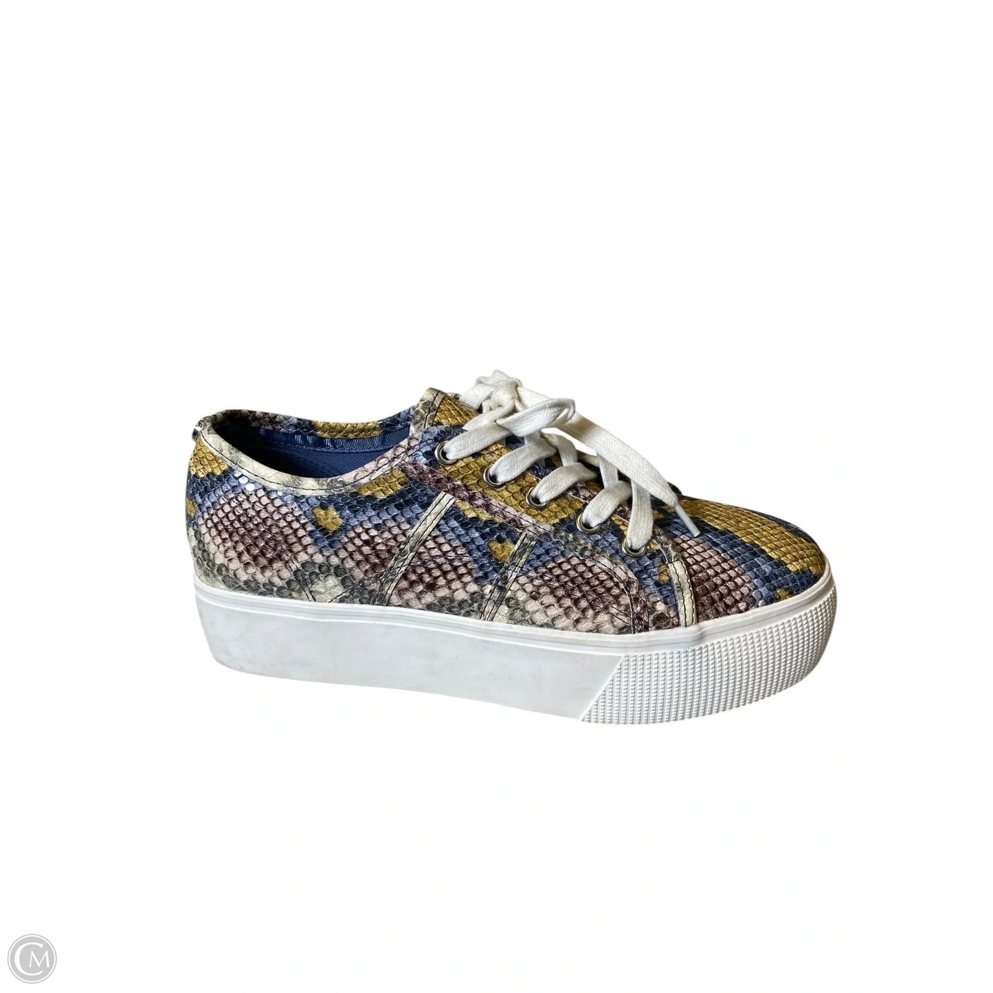 Shoes Heels Platform By Steve Madden In Snakeskin Print, Size: 9