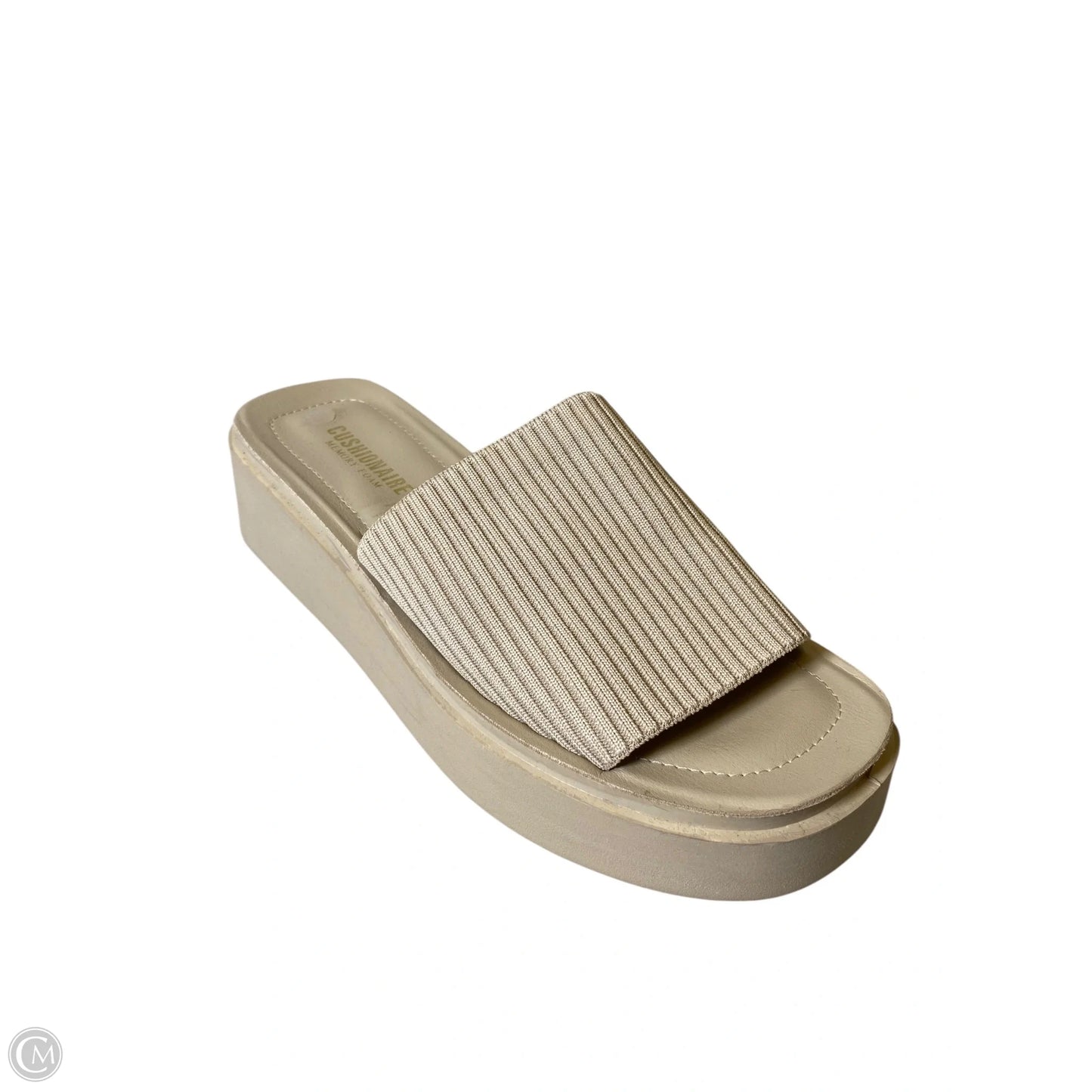 Sandals Heels Platform By Cushionaire In Tan, Size: 8.5