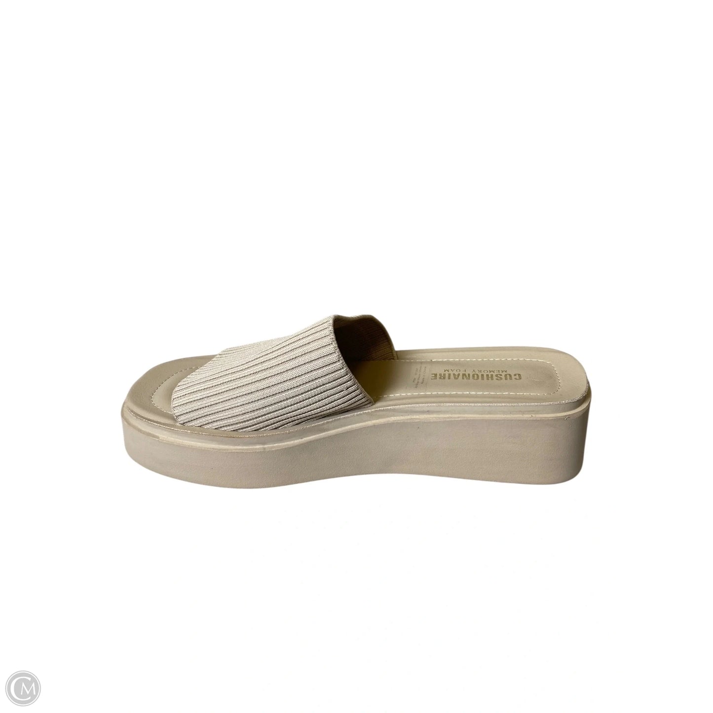 Sandals Heels Platform By Cushionaire In Tan, Size: 8.5