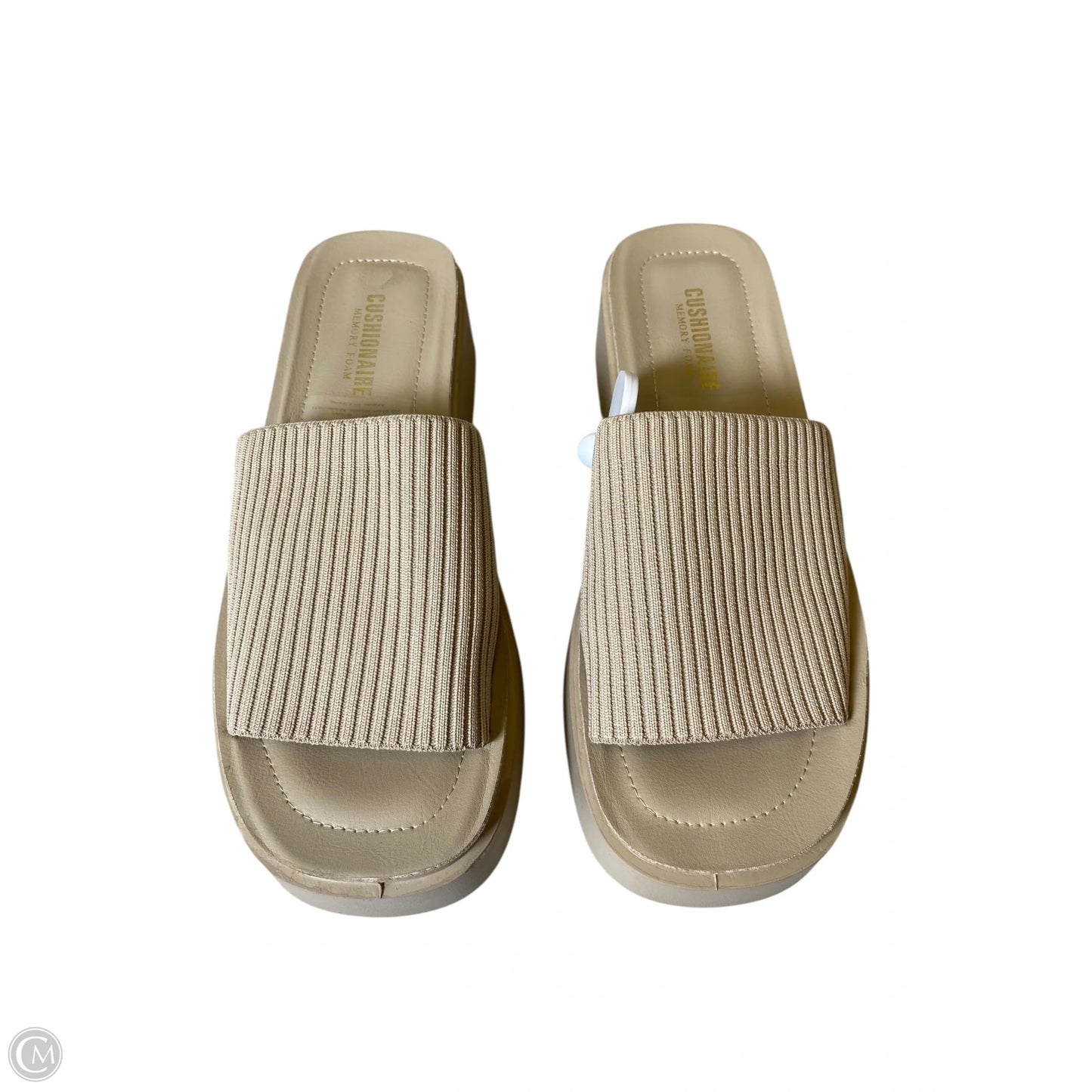 Sandals Heels Platform By Cushionaire In Tan, Size: 8.5